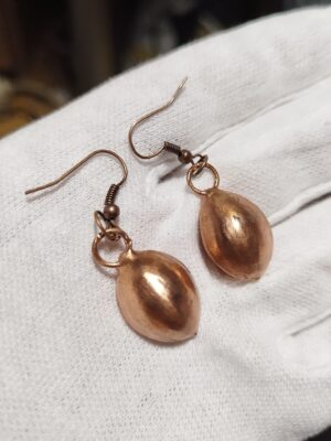 Náušnice - plody ginka - galvanplastika