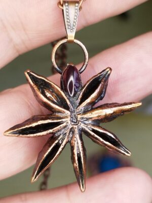 Koření života - Granát a Badyán - galvanoplastika  - electroforming - pokovení