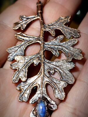 Starček PŘÍMOŘSKÝ -  galvanoplastika -  elektroformin -  pokovení - Měsíční kámen