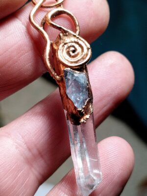 Lemurský křišťál - Akvamarín - galvanoplastika